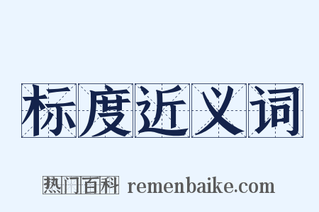 标度近义词是什么意思的图片